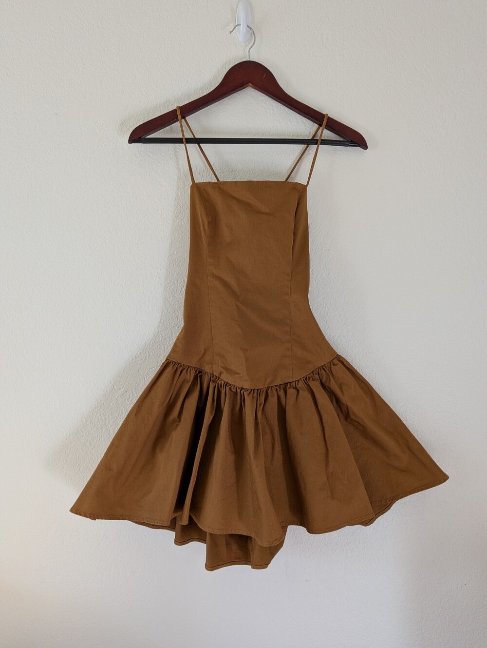 Anthropologie Maeve Drop-Waist Mini Dress Brown/Camel Size S